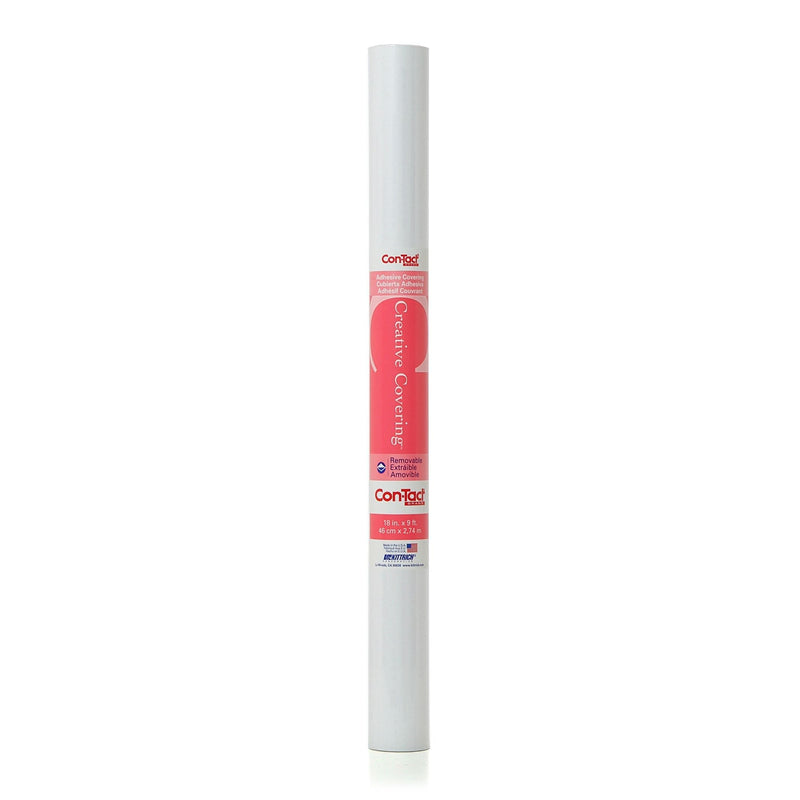 Con-Tact Creative Covering Removable Adhesive Shelf/Drawer Liner, White, 18-in x 9-ft Z4719