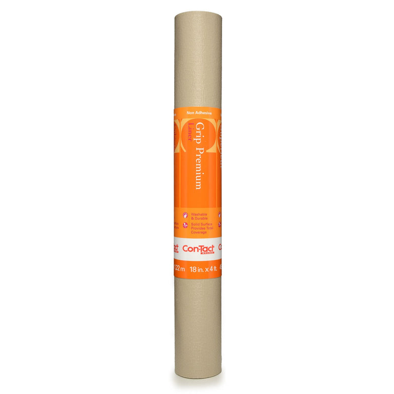 Con-Tact Grip Premium Non-Adhesive Cushioned Shelf/Drawer Liner, Taupe, 18-in x 4-ft G4299