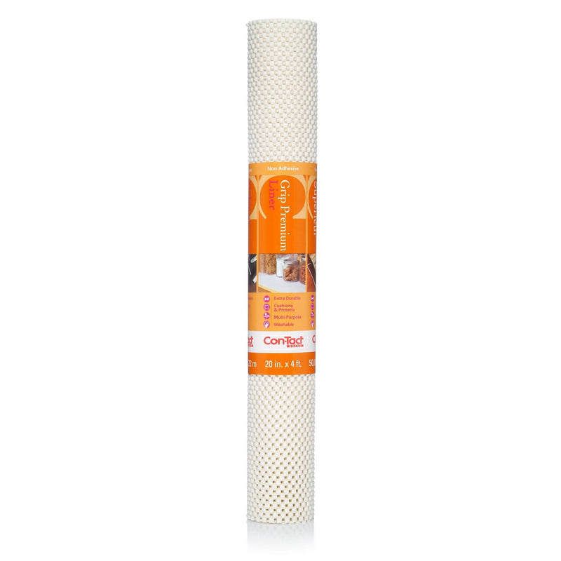 Con-Tact Grip Premium Non-Adhesive Cushioned Shelf/Drawer Liner, White, 20-in x 4-ft D5237