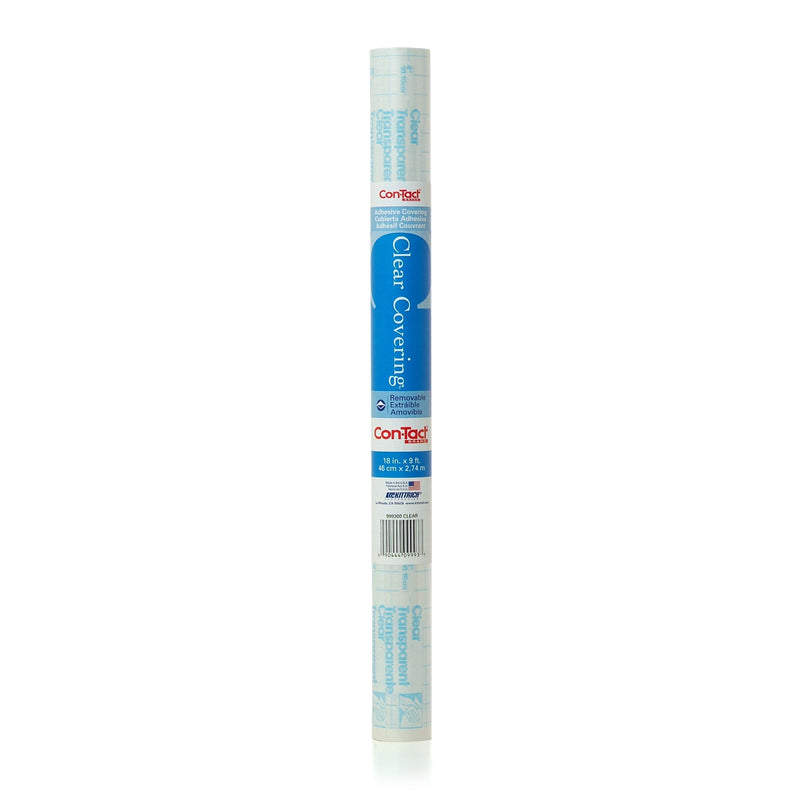 Con-Tact Removable Adhesive Shelf/Drawer Liner, Clear, 18-in x 9-ft S5079