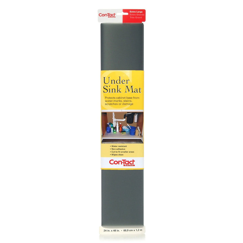 Con-Tact Under Sink Mat Non-Adhesive Water-Resistant Cabinet/Shelf Liner, Clear, 24 x 48-in C3378