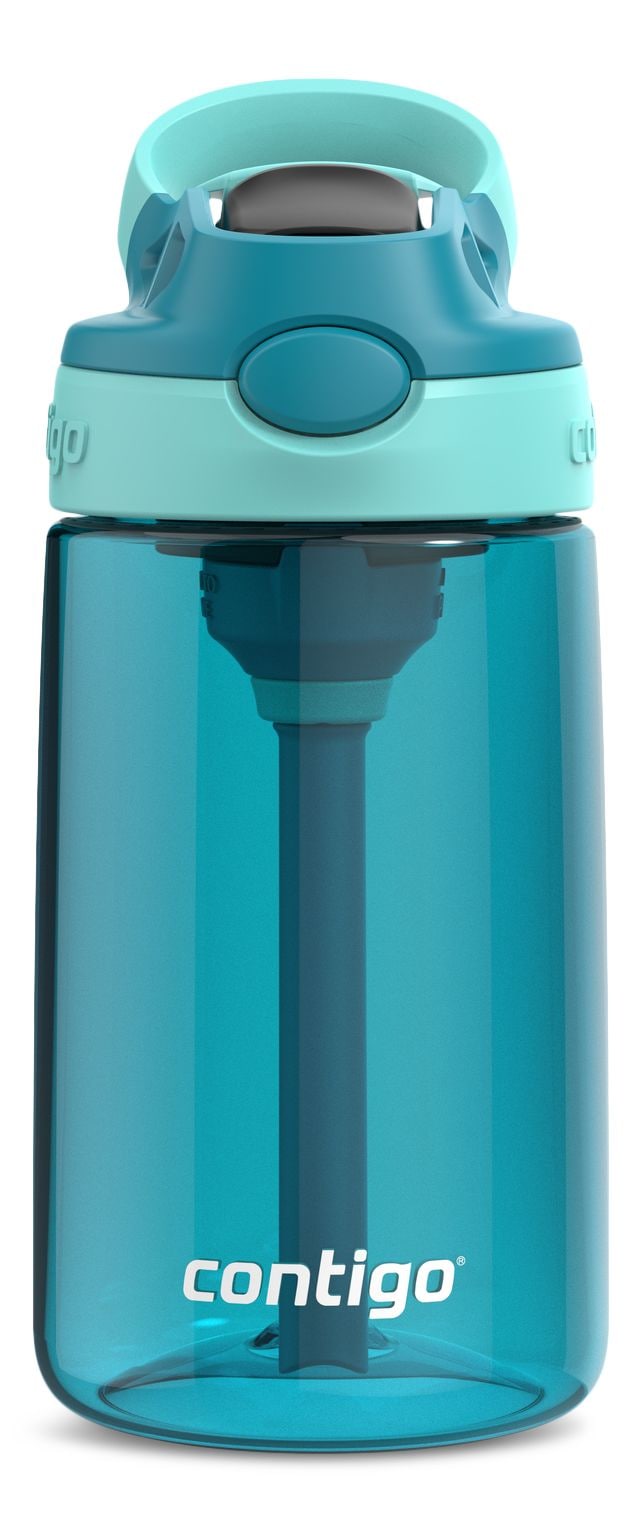 Aubrey Kids' Water Bottle, 14-oz, Juniper/Jade, with Lid & Straw C9792