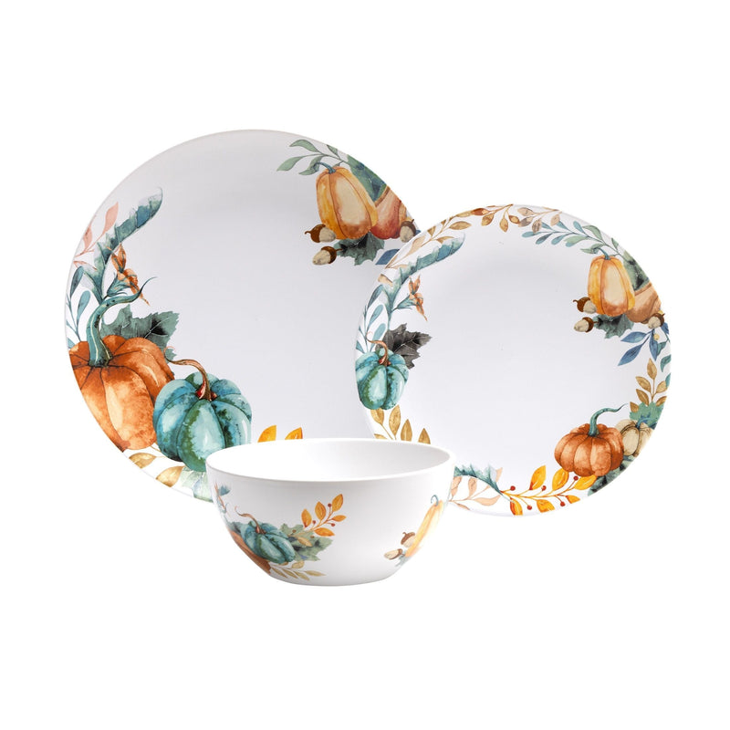 Lightweight Stoneware Harvest Dinnerware Set, Serves 4, 12-pc Z8237