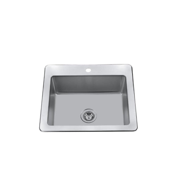 25-in Brushed Satin Stainless Steel Drop-in Sink A7075