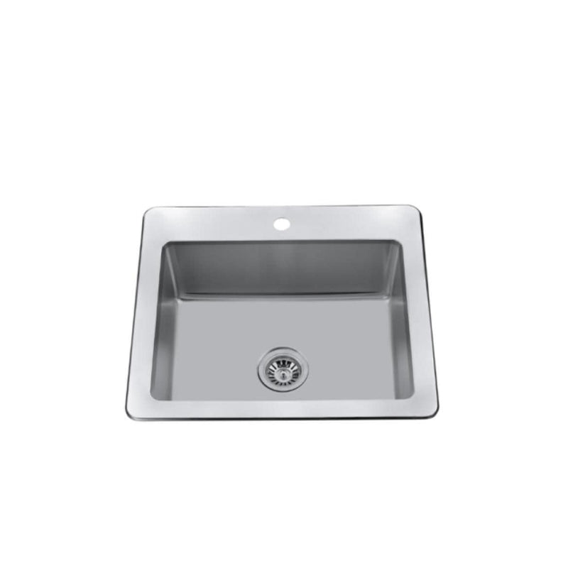 25-in Brushed Satin Stainless Steel Drop-in Sink A7075