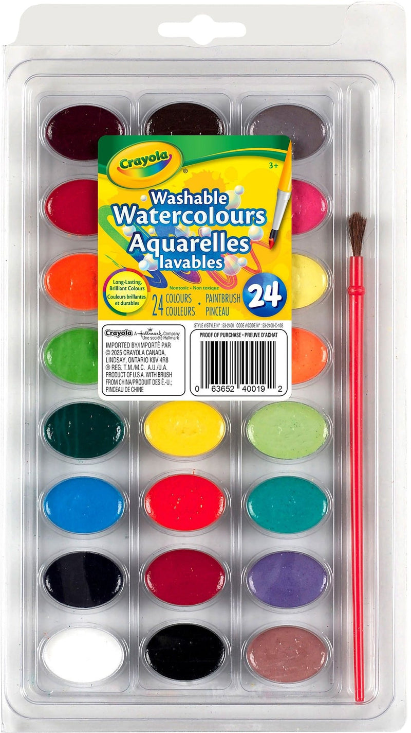 Super Tips Washable Watercoulour Paints, 24 Pieces, Multicolour O8823