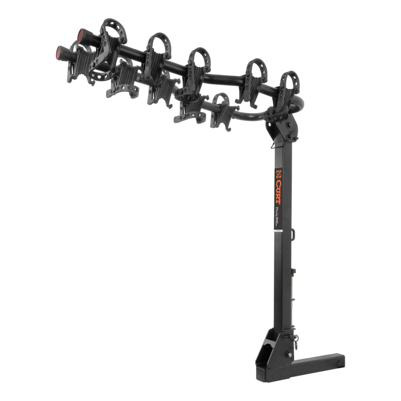 18065 Premium 5-Bike Two Arm Hitch Mount Bike Rack, Fits 2-in Receiver, Black B0557
