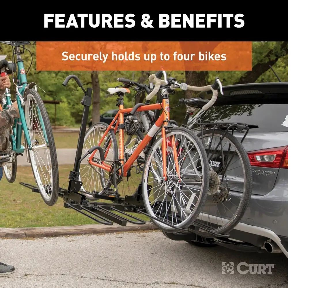 18087 Tray-Style Hitch-Mounted Bike Rack (4-Bike, 2-in Shank)