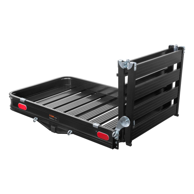 18112 Aluminum Hitch Mount Basket-Style Cargo Carrier with Ramp, Fits 2-in Receivers, 50 x 30-in X2743