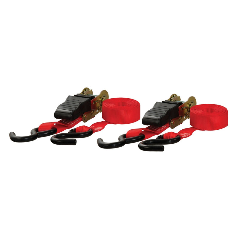 83001 10-ft Red Cargo Straps with S-Hooks (500-lb, 2-pk) L3577
