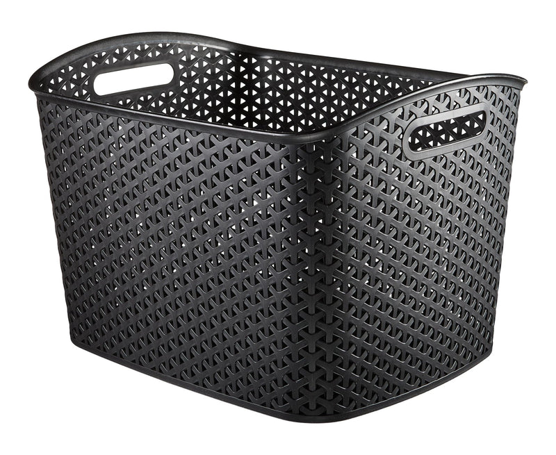 My Style Extra Large Woven Storage Basket, Black F1393