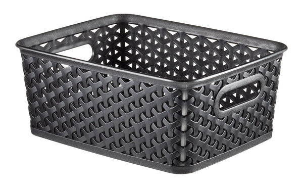 My Style Woven Storage Basket, Small, Black A7707