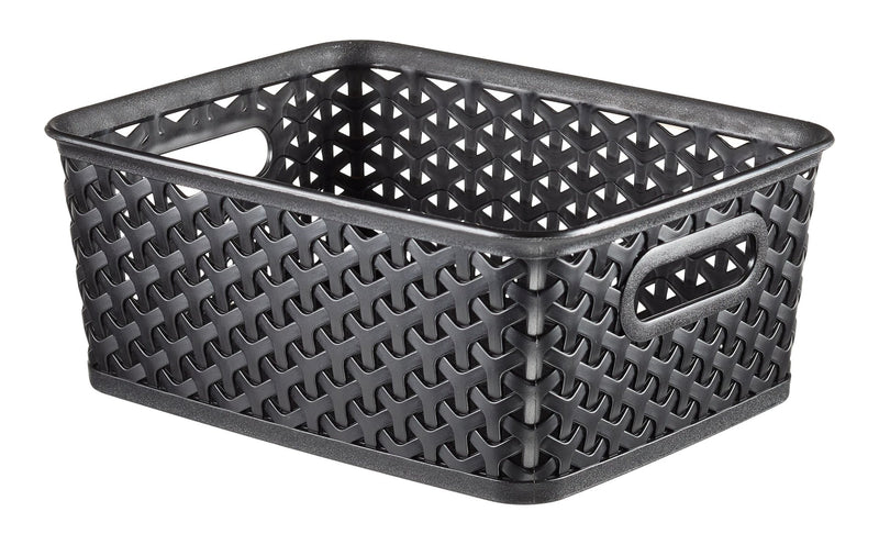 My Style Woven Storage Basket, Small, Black A7707