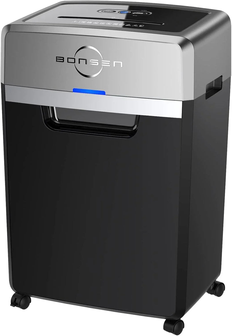 Heavy Duty Paper Shredder, 24-Sheet Cross-Cut Shredder, 40-Min Continuous Running Time, Commercial Grade Shredder for Office, 9-Gallon Big Basket, 55dB Super Quiet, P-4 High Security (S3105) S3462