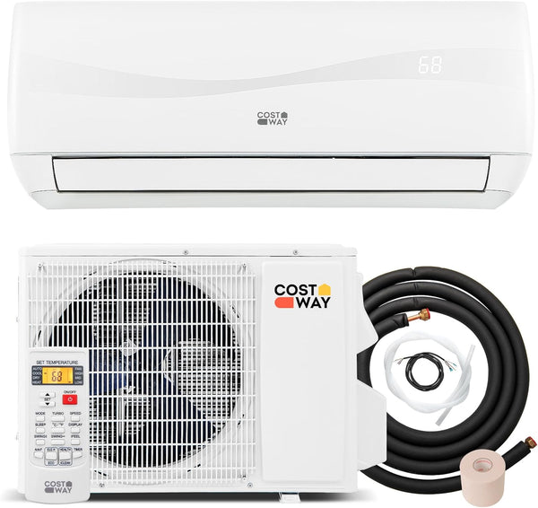 12000-watt mini split air conditioner and heater, 20 energy efficiency rating, 115 volts, wall-mounted tubeless air conditioning unit, capable of cooling rooms with an area not exceeding 750 square feet, energy-efficient inverter air conditioner equi L475