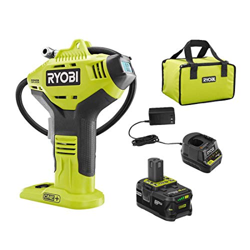 Cordless High Pressure Inflator with Digital Gauge & 18V Lithium-Ion Battery, Portable Tire & Sports Equipment Pump V9540