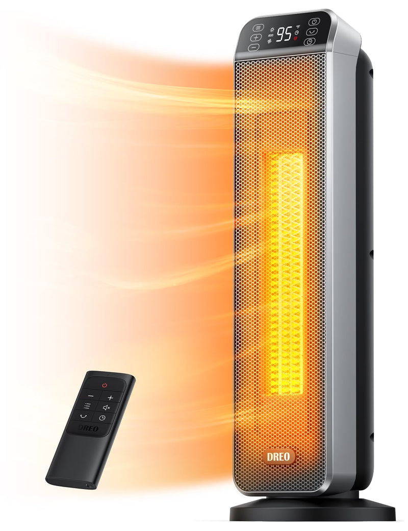 Space Heater for Inside, Electric Heater for Home with Remote, 24 in 11ft/s Fast Quiet Heating, 3 Modes, Safe Energy Efficient Heaters for... P4250