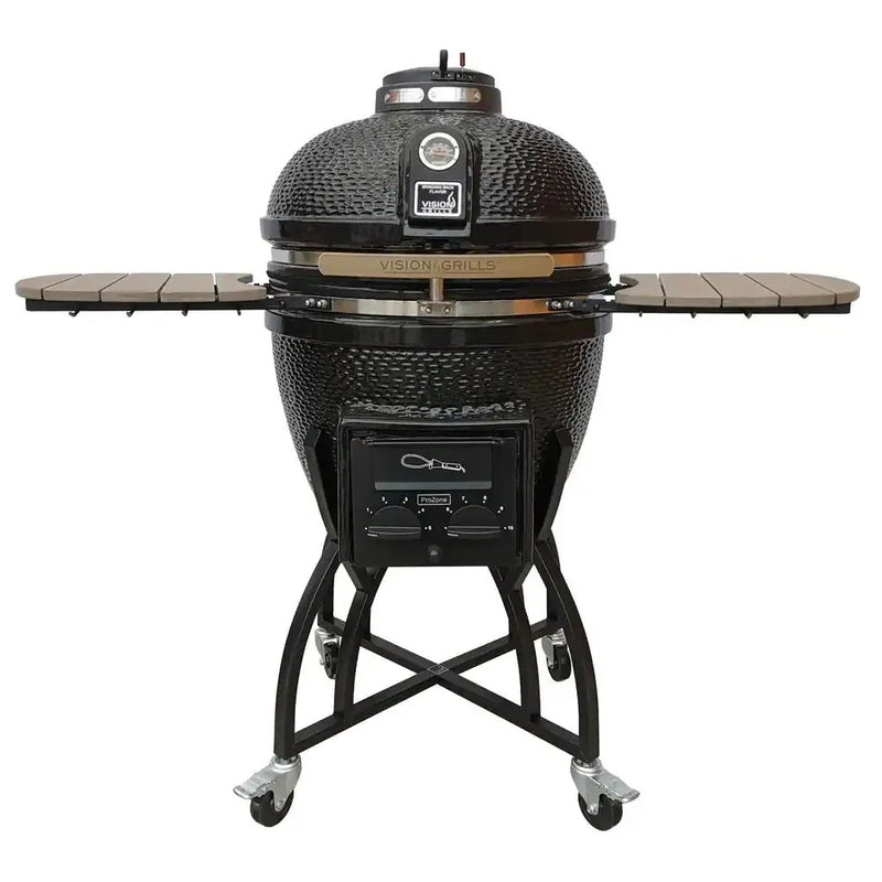 Grills 22 in. Kamado Pro Ceramic Charcoal Grill with Grill Cover W5282