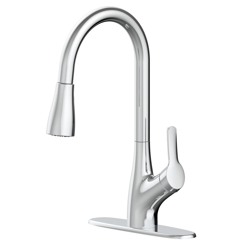 Clarivo 2-in-1 Filtration 1-Handle Pull Down Kitchen Faucet, Various Finishes P1430