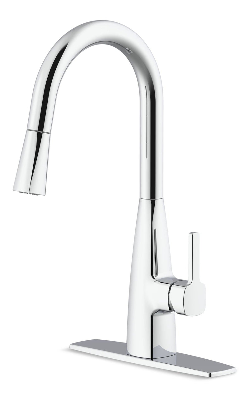 Danillo 1-Handle 8-in Centerset Pull Down Kitchen Faucet, Assorted Finishes E9706