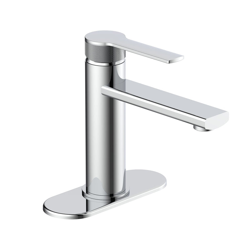Sia 1-Handle Lavatory Faucet with Knurled Accents, Chrome D0739