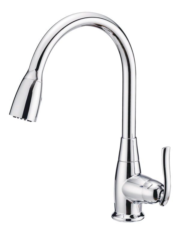 Terrazo Single Handle Pull Down Kitchen Faucet, Chrome A7253