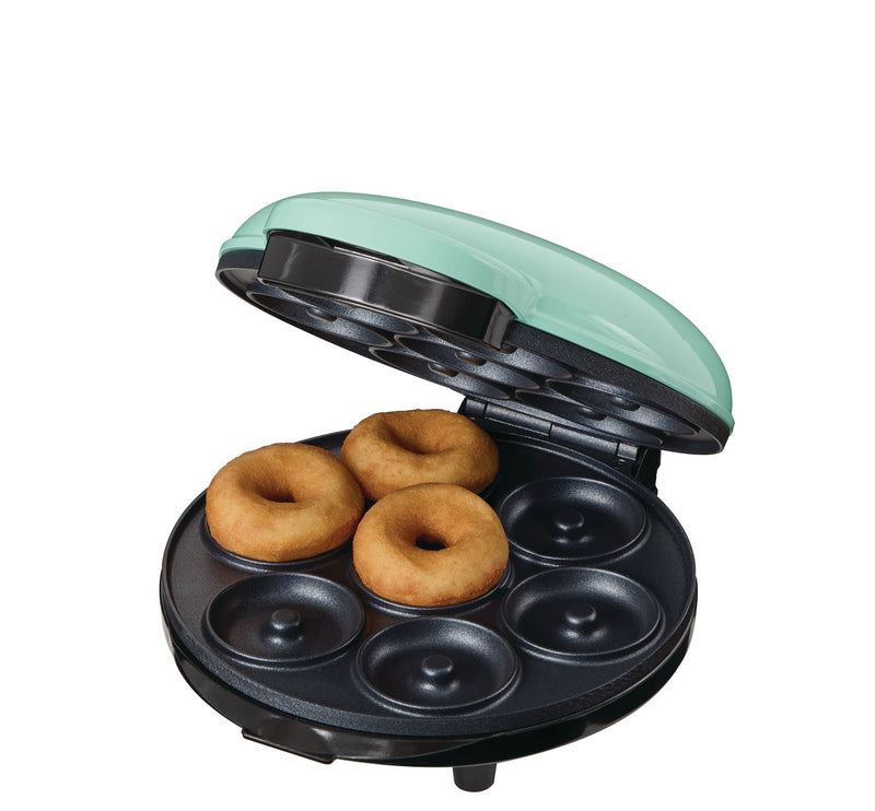Express Mini Compact Electric Donut Maker, Non-Stick Surface, Aqua T8153