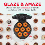 Express Mini Compact Electric Donut Maker, Non-Stick Surface, Aqua