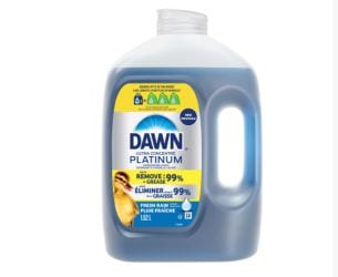 Platinum Liquid Dish Soap Detergent Refill, Fresh Rain, 1.52-L F8856