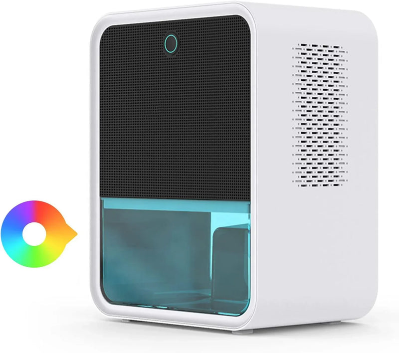 Bedroom Dehumidifier 2.2L Water Tank with Hygrometer RGB LED Light C7219