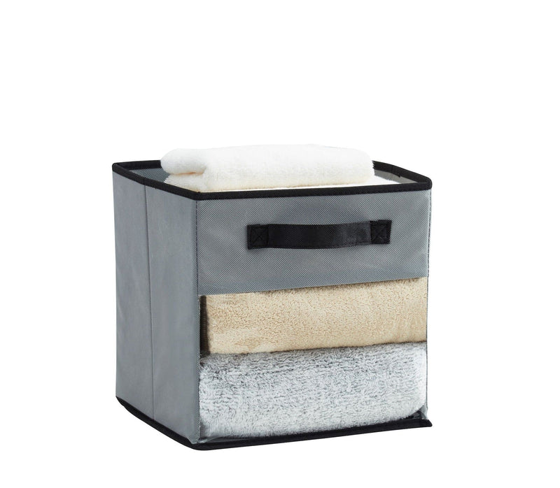 Collapsible Transparent Front Cube, 11-in, 6-pk, Grey C3138