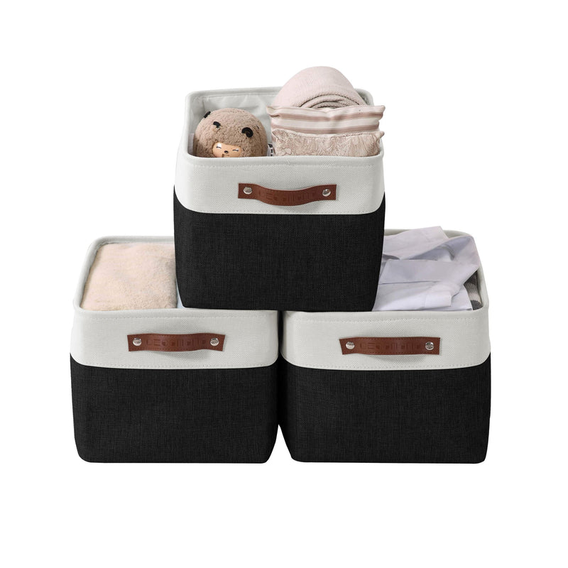 Large Soft-Sided Foldable Storage Basket, 3-pk, Black Z3406