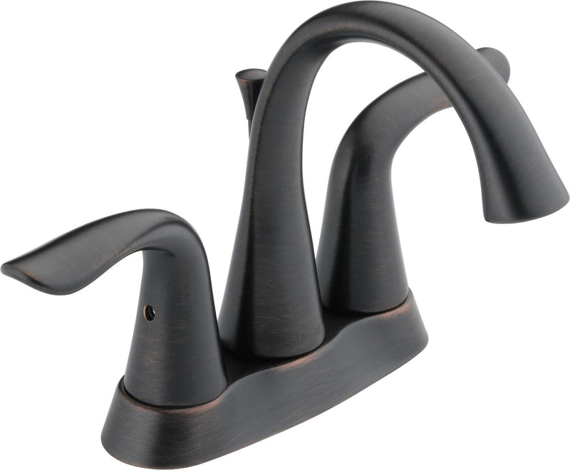 Faucet Lahara Double Handle Rigid Spout 4-in Centerset Bathroom Sink Faucet, WaterSense Certified, Venetian Bronze H6000