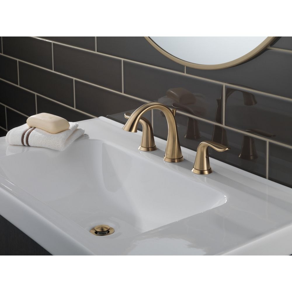 Lahara 2-Handle Widespread Faucet, Champagne Bronze