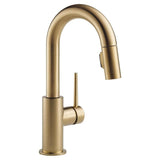 Trinsic 1-Handle Pull-Down Bar/Prep Faucet, Champagne Bronze
