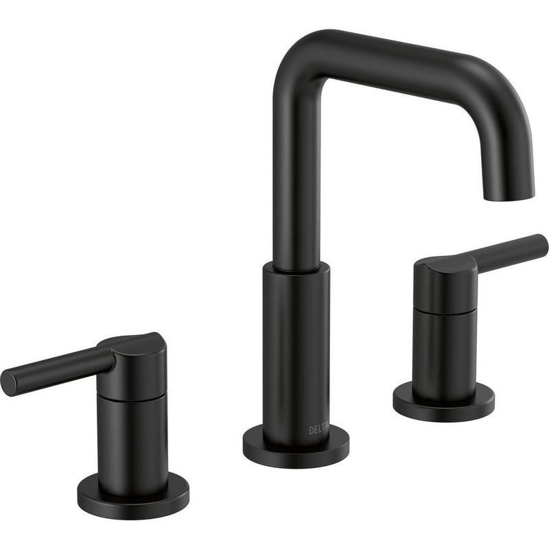 Two Handle Widespread Bathroom Faucet, Matte Black M7407