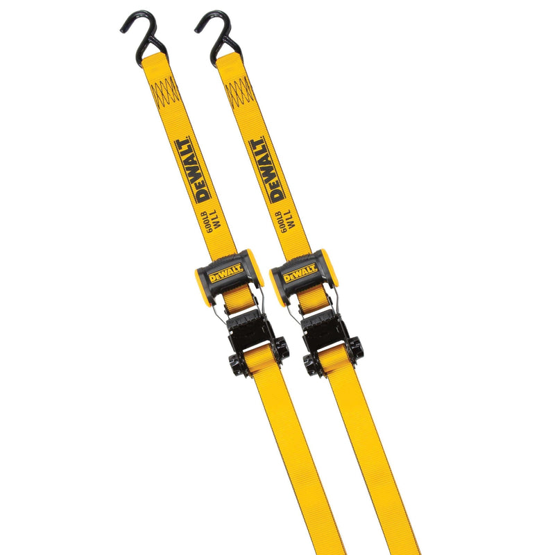 DXBC18002 1,800-lb Ratchet Tie-Down Straps, 1.25-in x 12-ft, 2-pk A2971