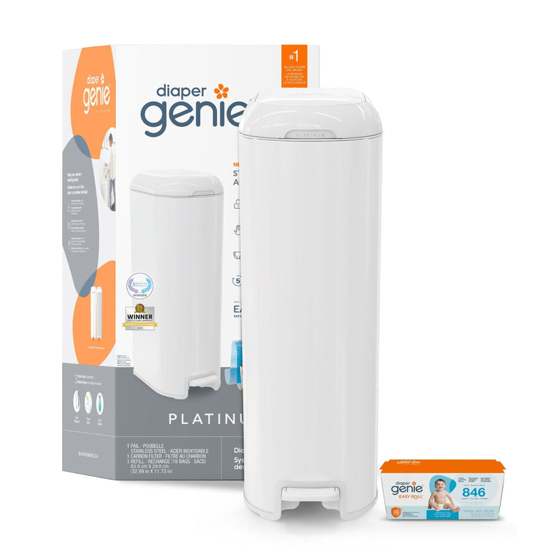 Platinum Stainless Steel Pail, White I2911
