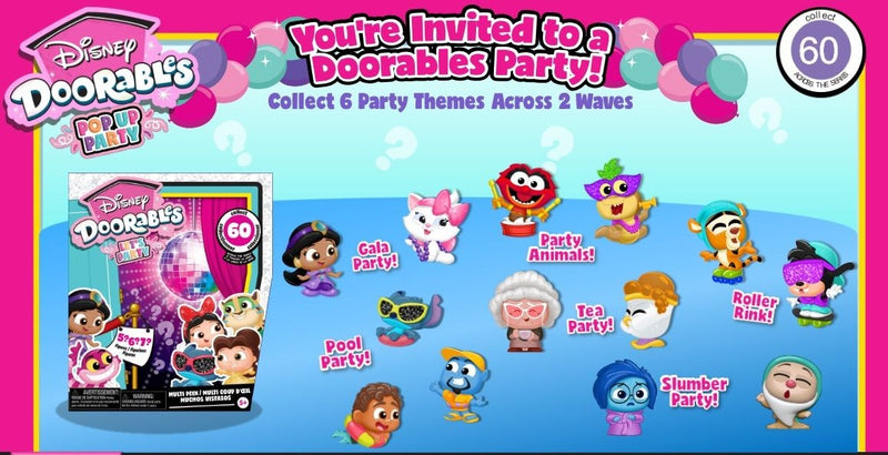 Doorables Pop Up Party Multi Peek for Ages 5+, Assorted Figures P9495