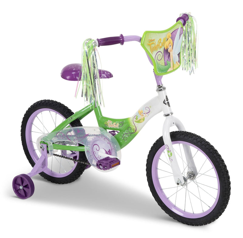 Tinkerbell Kids' Bike, 16-in Wheel, White/Green C7335