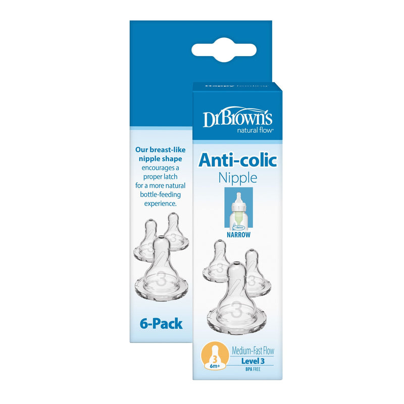 Natural Flow Level 3 Silicone Nipples, 6-pk A7116