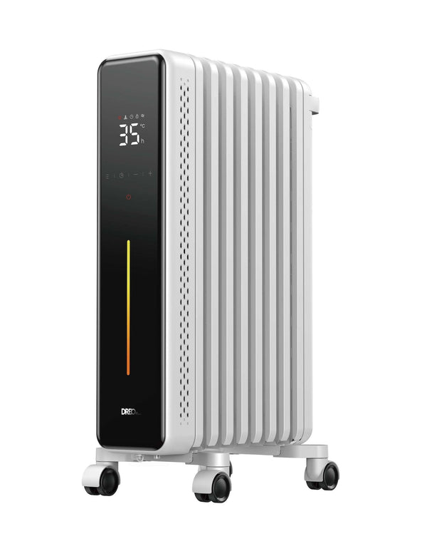 Home 1500W Digital Electric Oil-Filled Radiator Heater with Thermostat, White K4322