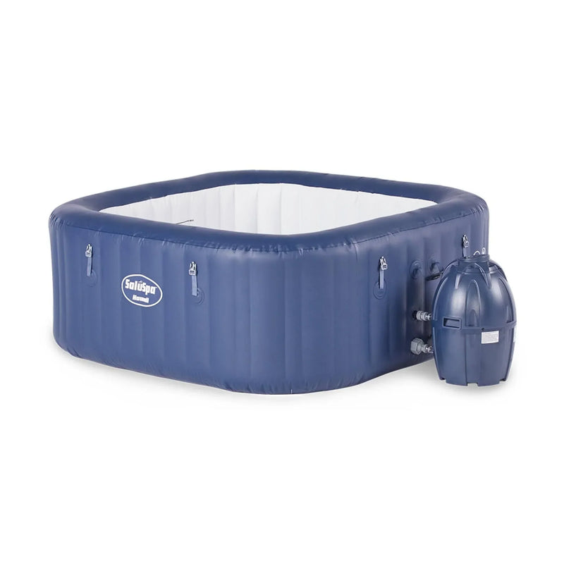 6 Person Inflatable Tub Spa with Pump, Blue N6345