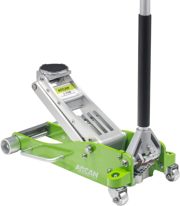 Tools 3-Ton Quick Rise Aluminum Floor Jack with Dual Pump Pistons & Reinforced Lifting Arm (A20018_A20019) L3713