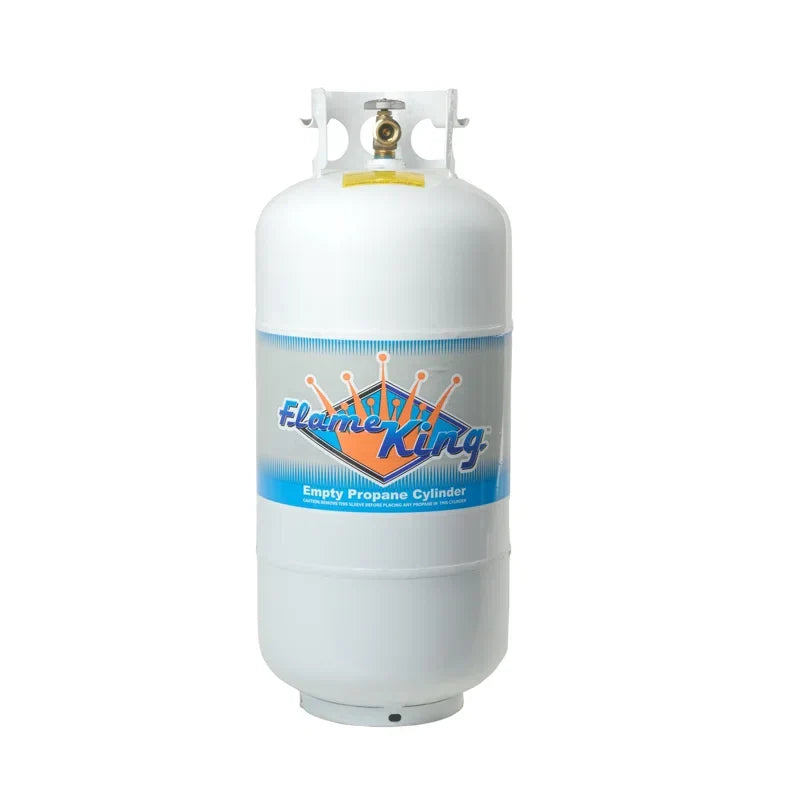 Flame King YSN401 40 lbs. Empty Propane Cylinder with Overfill Protection Device Valve V4948