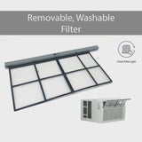 LG 8,000 BTU 340 Sq ft Window Air Conditioner with Remote Control, White, LW8016ER