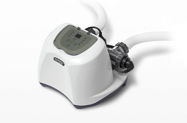 QS1200 Krystal Clear Saltwater Chlorine System for Above Ground Pools: Keeps Water Clear – Reduces Chemical Use – Sleek Control Panel with Buttons – Up to 15000 Gallon Pools G7572