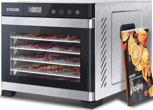 COSORI Food Dehydrator for Jerky, Large Drying Space with 6.48ft虏, 600W Dehydrated Dryer K6132