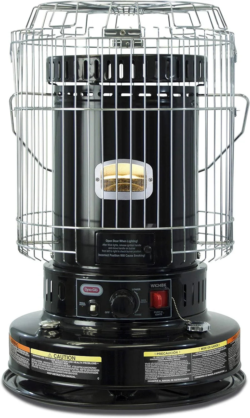 Dyna-Glo WK24BK 23,000 BTU Indoor Kerosene Heater, No Electricity Needed, Black N9755