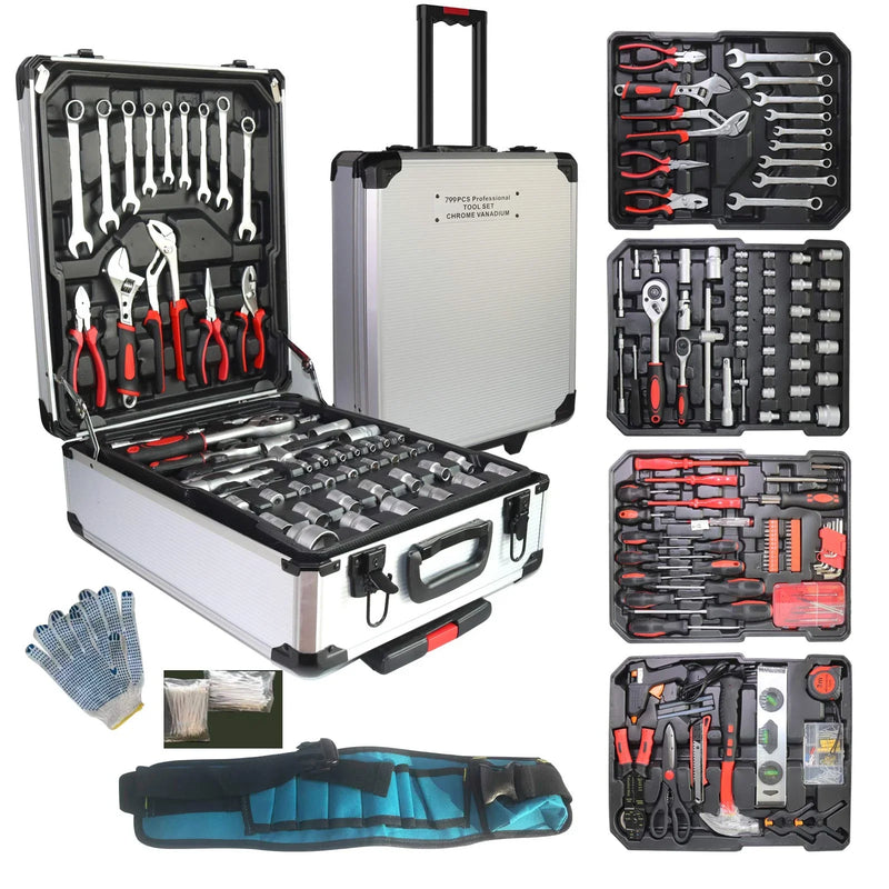 799pcs Aluminum Trolley Household Fathers E9061